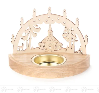 Produktbild von Teelichthalter Seiffener Kirche  Breite x Höhe x Tiefe 12 cmx8,5 cmx6,5 cm NEU