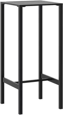 Produktbild von Hoher Bartisch für den Außenbereich aus pulverbeschichtetem Stahl, schwarz, 50 x 50 x 110 cm