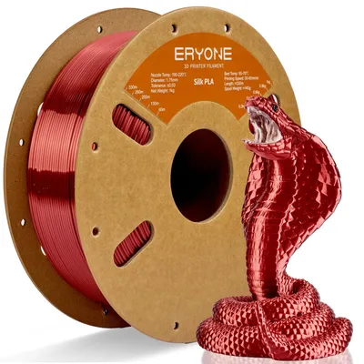 Obrázok produktu pre Hodvábny PLA filament 1,75 mm - Filament pre 3D tlač - Vysoký lesk - Presnosť ±0,03 mm - Vhodný pre FDM 3D tlačiarne - Cievka 4 kg - Karmínová farba
