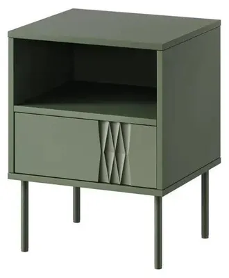 Zdjęcie produktu dla Cama Szafka nocna 2 szt. TRESSE 44x40x53 zieleń mat, Szafka nocna, Zielony, 1 szuf., MDF, Płyta wiórowa, 1 pół., 16 mm
