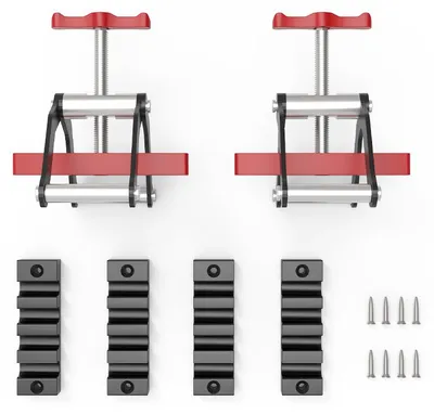 Produktbild von 2 Stk ENJOYWOOD 4-Wege Plattenklemme Set, Holzleimklemme für rechtwinklige Verbindungen Möbel- & Schrankbau Woodworking Panel Clamp Werkzeug