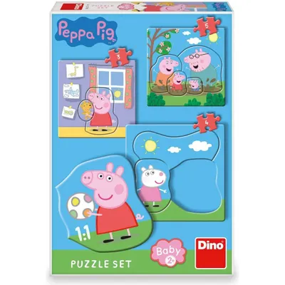 Produktbild von DINO Baby-Puzzle Pepina Pig und Familie 3in1 (3,4,5 Teile)