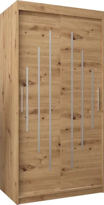 Produktbild von Kleiderschrank, Schiebetürenschrank Schlafzimmer, Schrank YORK 100 cm