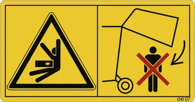 Produktbild von Dreifke® Aufkleber - Nicht unter die angehobene Heckklappe treten..., Folie, ...