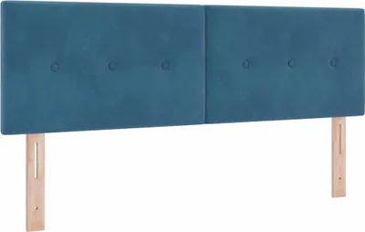 Obrázok produktu pre vidaXL Čelo postele tmavomodré 144 cm zamatové