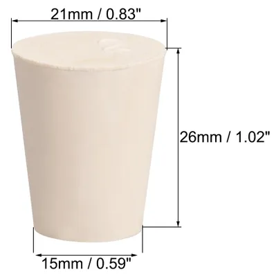 Produktbild von S?ulenf?rmig geformter Vollstopfen aus Gummi fš¹r Laborrohrstopfen mit Hochelastizit?t # 2-5pcs