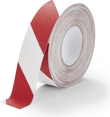 Obrázek produktu pro Výstražná protiskluzová páska 50 mm/18,3 m červená/bílá
