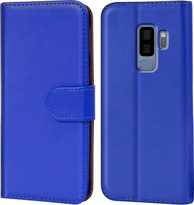 Produktbild von Conie Klapp Tasche für Samsung Galaxy S9 Plus Kartenfach Rundumschutz Hülle in Blau