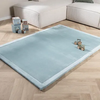 Produktbild von Volero - Waschbare Spielmatte Baby - Jip Blau - 120x160 cm - Kinderzimmer, Babyzimmer - Klassik