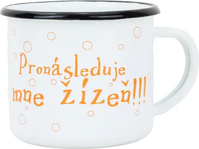 Obrázek produktu pro BELIS Smaltovaný hrnek 8 cm/0,35l, bílý "žízeň" v krabičce