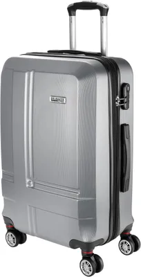Produktbild von BRUBAKER Hartschalenkoffer New York - Erweiterbarer Hartschalen Reisekoffer mit Zahlenschloss, 4 Rollen und Teleskopgriff - Rollkoffer L - Grau
