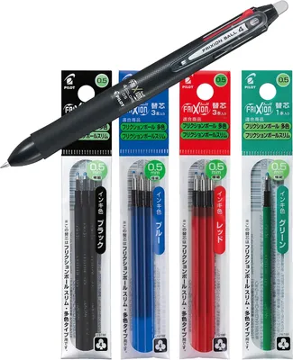 Produktbild von Pilot 2268001 Rollerball FriXion ball 4 - Kugelschreiber mit vier Farben - 0,5 mm - Schwarz - Stift und Nachfüllminen