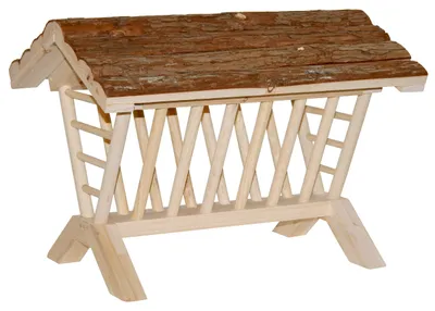 Produktbild von Kerbl Heuraufe Natur 45x32x33 cm Holz