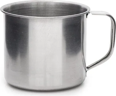 Produktbild von Edelstahlbecher 450ml ¤9cm mit Henkel