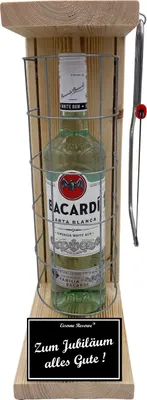 Produktbild von Bacardi - Zum Jubiläum alles Gute -Eiserne Reserve Gitterkäfig Geschenk zum Jubiläum