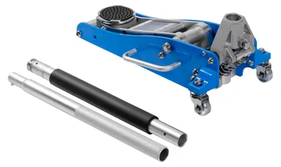 Produktbild von Hydraulischer Wagenheber 1 Högert Technik – 5T, Aluminium, 85mm - 370mm, Tragfähigkeit 1500 kg, Hebetechnik, Bodenheber, Profi-Werkzeug, Art. HT8G062
