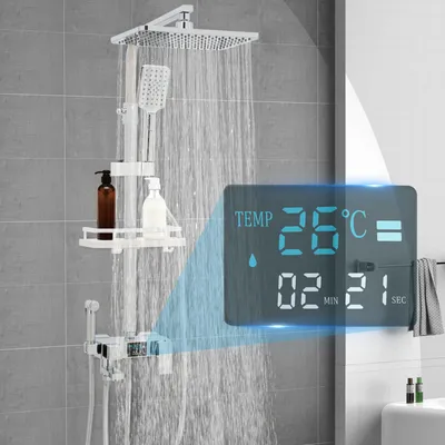 Produktbild von Handbrause - Duschkopf - Regendusche - Duschset - Sprühgerät - Verstellbare Kopf- und Handbrause