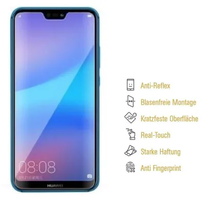 Produktbild von 2x Panzerfolie für Huawei P20 Lite ANTI-SCHOCK Displayfolie Schutzfolie MATT