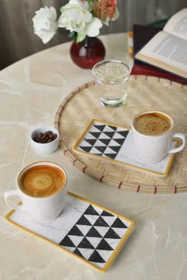 Produktbild von Hermia Concept, X00016365000000000000000000, Kaffeetassen-Set (4-teilig), Mehrfarbig, 100 % KERAMIK-STEINZEUG, 6 x 6 cm