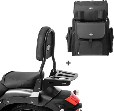 Produktbild von Sissybar CL + Hecktasche für Kawasaki Vulcan S / Café 15-25 mit Gepäck