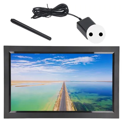Zdjęcie produktu dla 15,6-calowa cyfrowa ramka na zdjęcia z ekranem dotykowym i modułem Wi-Fi, pamięć 32 GB, automatyczne obracanie, możliwość montażu na ścianie, wtyczka UE 100–240 V