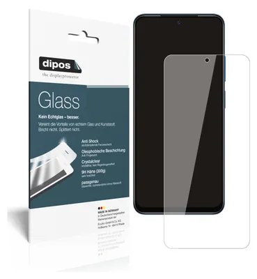 Produktbild von 2x Schutzfolie für Xiaomi Redmi Note 11S - Anti-Shock 9H Folie dipos Glass Kunststoffglas