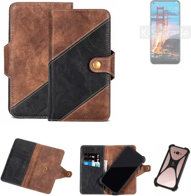 Produktbild von K-S-Trade Handyhülle Schutzhülle Bookstyle Case kompatibel mit ZTE Blade V2020 Klapphülle Cover Hülle Schutztasche 1x