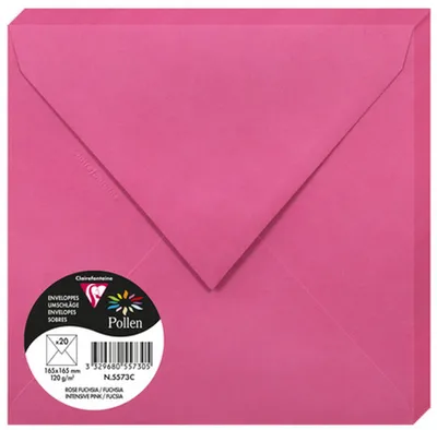 Obrázek produktu pro Obálky Clairefontaine 165x165 fuchsiová