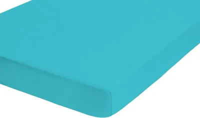 Produktbild von Biberna Jersey Elasthan Spannbettlaken Spannbetttuch 180x200 cm - 200x220 cm Türkis