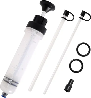 Produktbild von 5-teiliges 500-ccm-Ölspritzenset, Ölabsaugpumpe, große Saugspritze, Ölwechselwerkzeug mit doppeltem Verwendungszweck, Getriebeöl- und Bremsfrostschutz-Absaugwerkzeug, Handpumpenwerkzeug, Füllpumpe vom Spritzentyp, Ölwechselpumpe