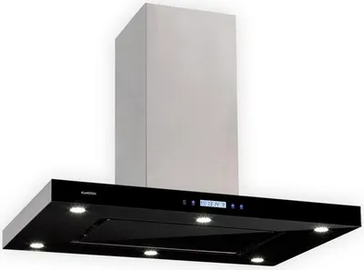 Produktbild von Klarstein Valeria Inselabzugshaube - Dunstabzugshaube, Inselhaube, 230W, max.650 m³/h, 3 Leistungsstufen, LED-Beleuchtung, Touch-Panel, Glas, Edelstahl, sparsam, PureAmbience Concept, silber