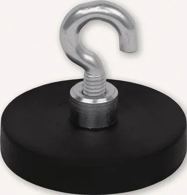 Zdjęcie produktu dla EICHNER 9218-05185 EICHNER Magnethaken schwarz, Metall Ø 3,6 x 1,7  cm, 5 St.