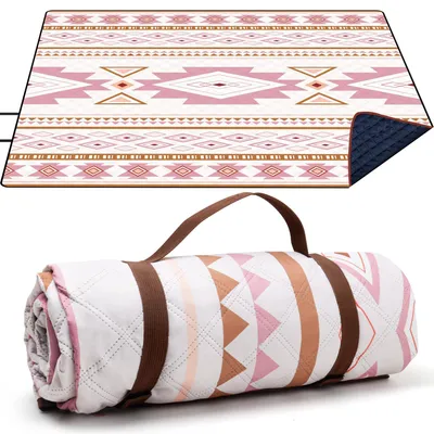 Zdjęcie produktu dla Koc piknikowy 200 x 200 cm - Wodoodporny - Ochrona przed piaskiem - Lekki i łatwy do przenoszenia - Można prać - Idealny na plażę/piknik - Mata plażowa