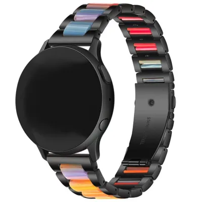 Produktbild von Strap-it Stahlarmband - Kompatibel mit Polar Pacer Armband Ersatzarmband Edelstahl Armband mit faltschließe Sportuhr zubehör für smartwatch 20mm Armband Schwarz