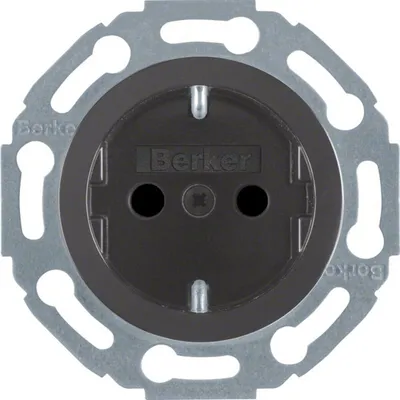 Produktbild von Berker SCHUKO M.KINDSCH.GLAS SCHWARZ (475501)