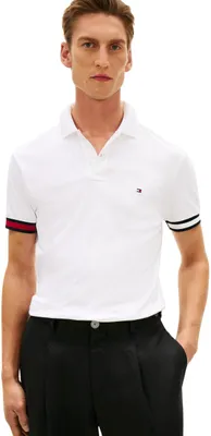 Produktbild von Tommy Hilfiger Herren Poloshirt Kurzarm Liquid Baumwolle Slim Fit, Weiß (White), XL