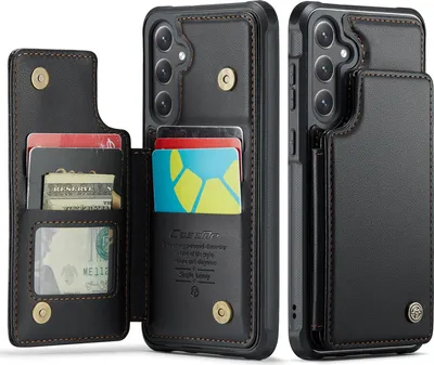 Produktbild von Samsung Galaxy S25 FE Hülle - CaseMe C22 Back Cover mit Kartenfach - Schwarz