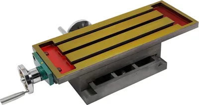 Produktbild von Kreuztisch für Fräsmaschine - XY-Tisch aus Gusseisen - Verstellbare X/Y-Achse - Präzisionspositionierung - Für Werkstatt & Metallbearbeitung