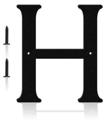 Produktbild von Moderne Hausnummer aus Metall, 15,2 cm, schwarz, einfach zu installieren