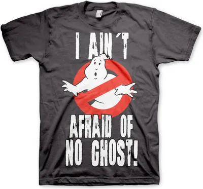 Produktbild von I Aint Afraid Of No Ghost T-Shirt - Large - Dark-Grey
