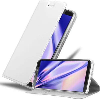 Produktbild von Cadorabo Handyhülle für HTC Desire 12 PLUS Schutz Hülle in Silber Cover Etui Book Case Booklet