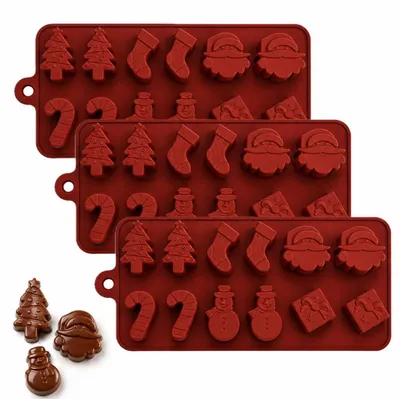 Produktbild von Set mit 3 Silikonformen für Weihnachtsdekorationen