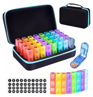 Produktbild von Monatlicher Tablettenorganizer mit Tablettenteiler