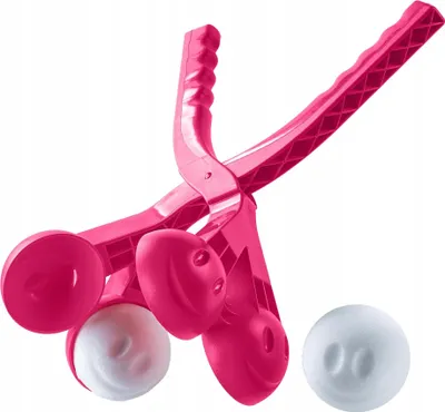Produktbild von Schneeballformer - Schneeballzange - Robuster Kunststoff - Ergonomischer Griff - Für Kinder und Erwachsene - Rosa