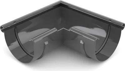 Produktbild von Innere Rinnenecke aus Kunststoff Ø 75 mm, Anthrazit RAL 7021