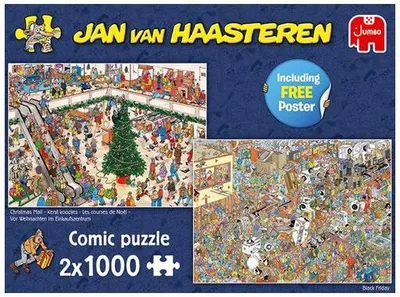 Produktbild von Jan van Haasteren - Weihnachtseinkäufe - 2x 1000 Teile, 1000 Stück(e), Comics, 12 Jahr(e)