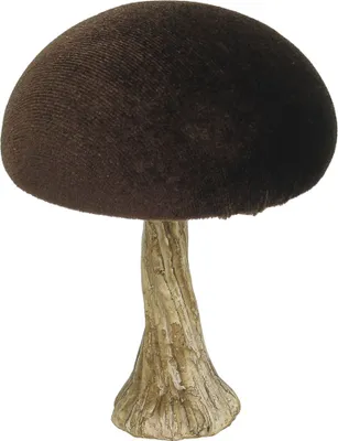 Productafbeelding van Deko-Figur fluweel paddenstoel, 10 cm, bruin