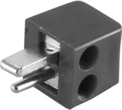 Produktbild von Lautsprecher-Winkelstecker schraubbar klein schw.