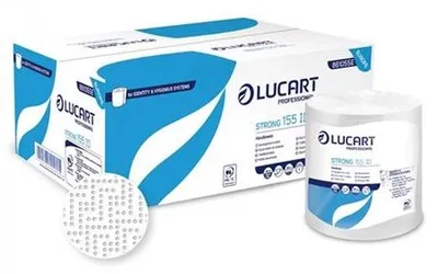 Multifunkčná utierka, kotúčová, 2-vrstvová, k zásobníkom Identity Autocut, LUCART "Strong 155 ID", biela