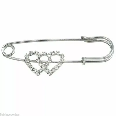 Produktbild von Sicherheitsnadel, Brosche Clips Pin Schmuck für Frauen – Silber, 6,5 x 1,9 cm